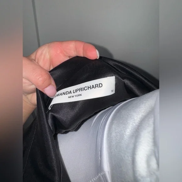 Amanda Uprichard Felix Silk Romper in Black - Picture 6 of 9